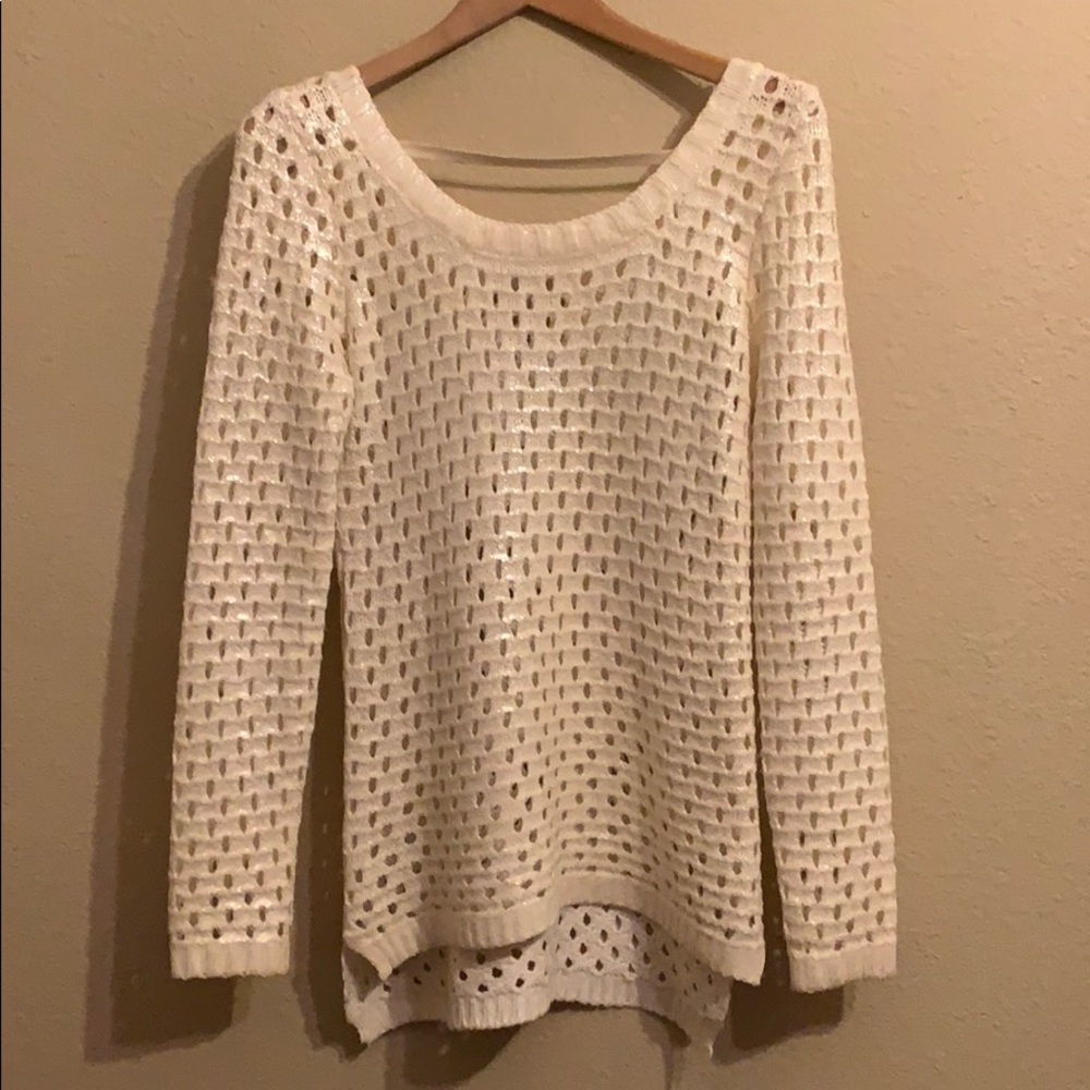 Shimmer cream sweater